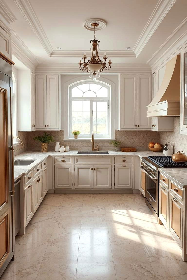 Timeless Classic Charm - 24 Travertine Floor Kitchen Ideas