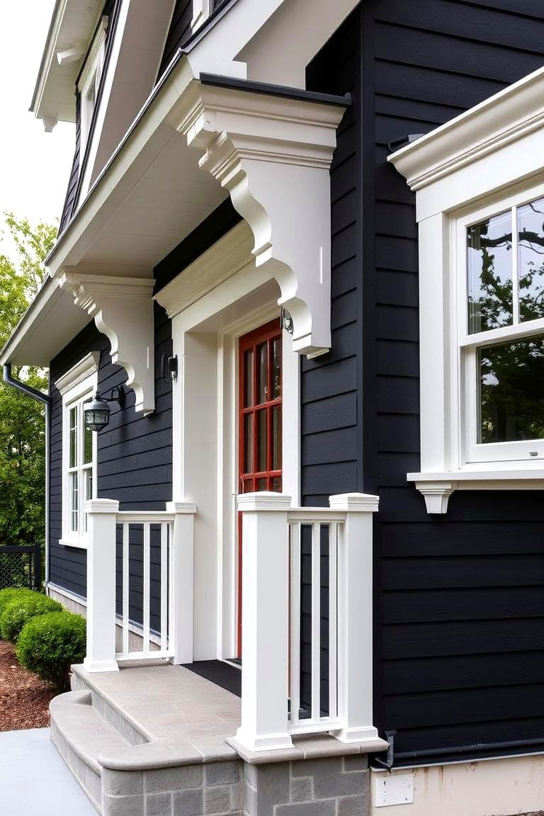 Timeless Classic Detailing - 24 black siding house ideas