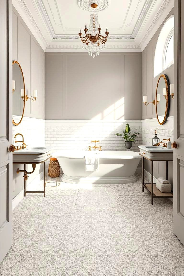 Timeless Classic Elegance - 24 Bathrooms With Hexagon Tile Floors