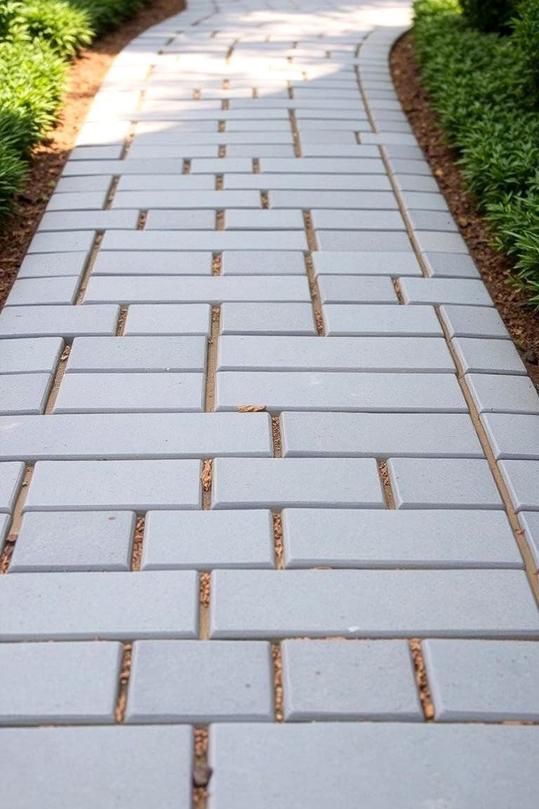 Timeless Classic Grey Paver Pathway - 24 Grey Paver Walkway Ideas