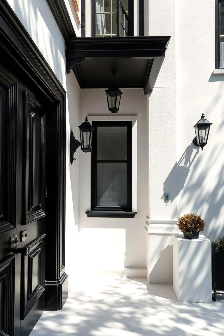 Timeless Contrast Details - 24 Black and White House Exterior Ideas