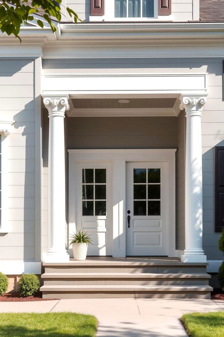 Timeless Design Harmony - 24 Light Grey House With White Trim Design Ideas