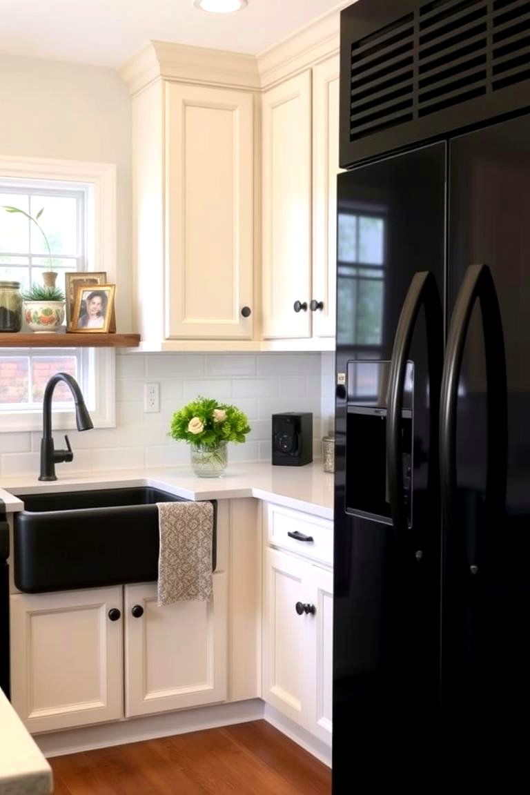 Timeless Elegance - 24 Kitchen With Black Appliances