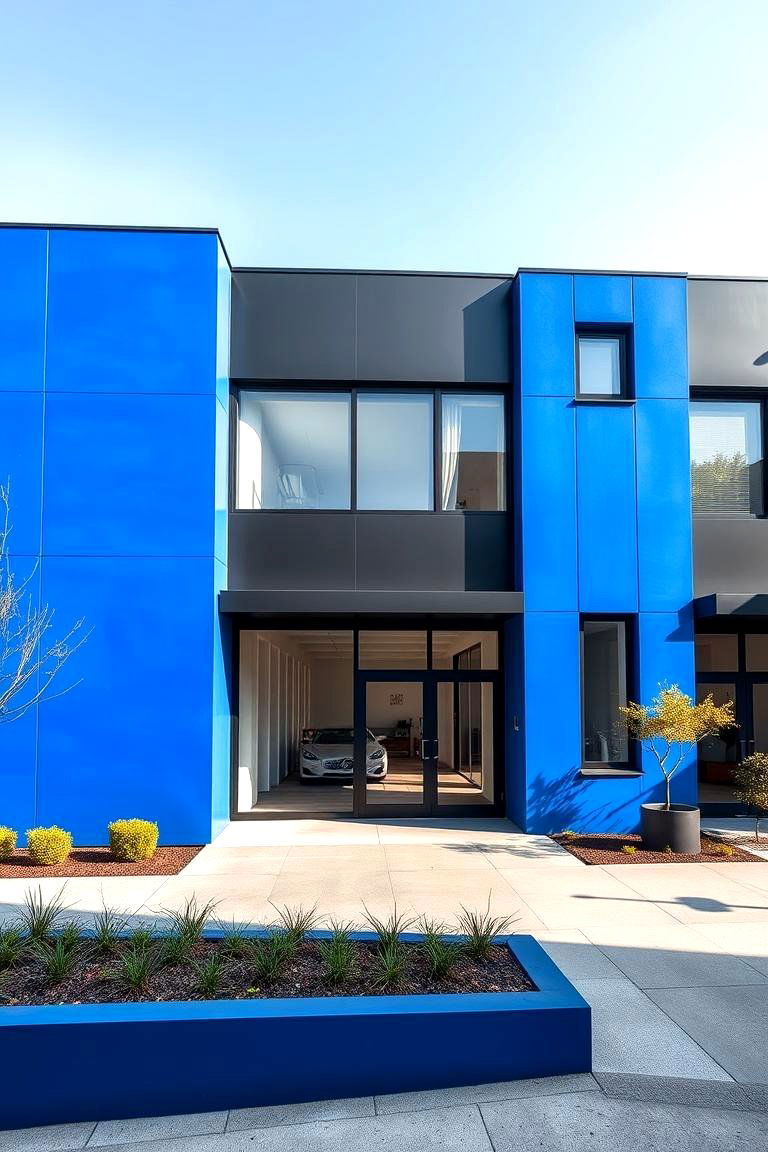 Timeless Elegance in Color - 24 Dark Blue House With Black Trim