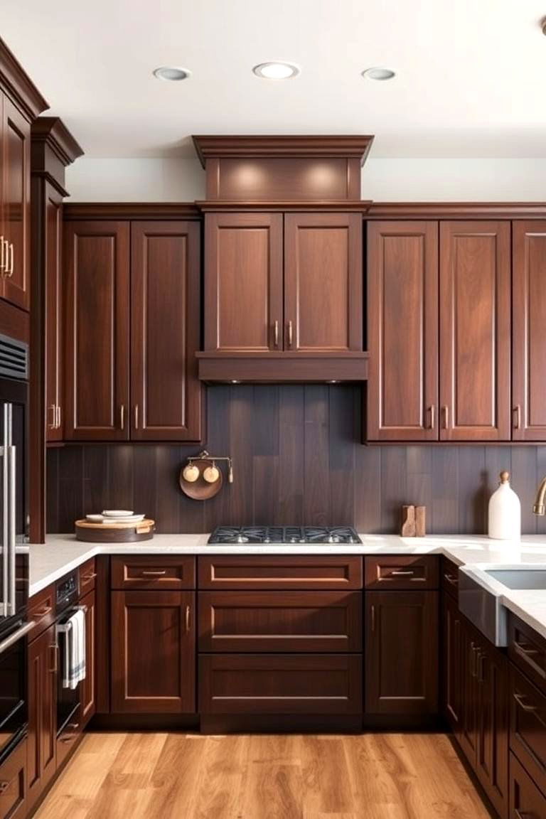 Timeless Elegance in Dark Wood Kitchen Cabinets - 24 Dark Wood Kitchen Cabinets