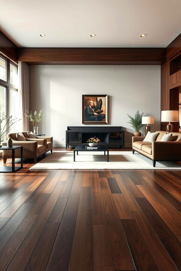 Timeless Elegance - 24 Dark Walnut Floors for Rooms
