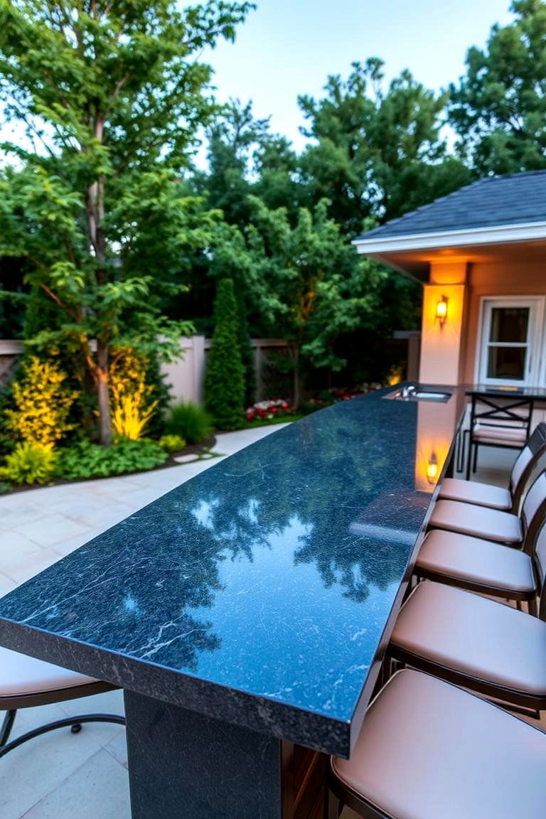 Timeless Granite Sophistication - 24 Outdoor Countertop Ideas