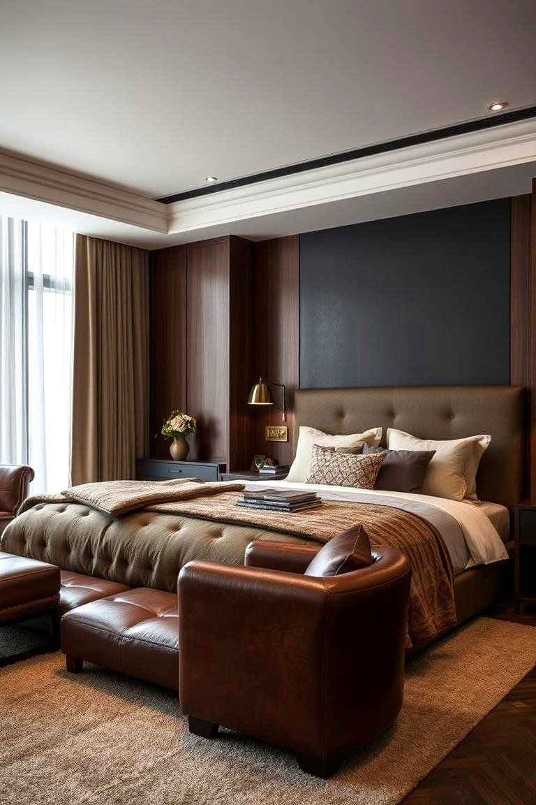 Timeless Leather Accents - 24 Western Bedroom Ideas
