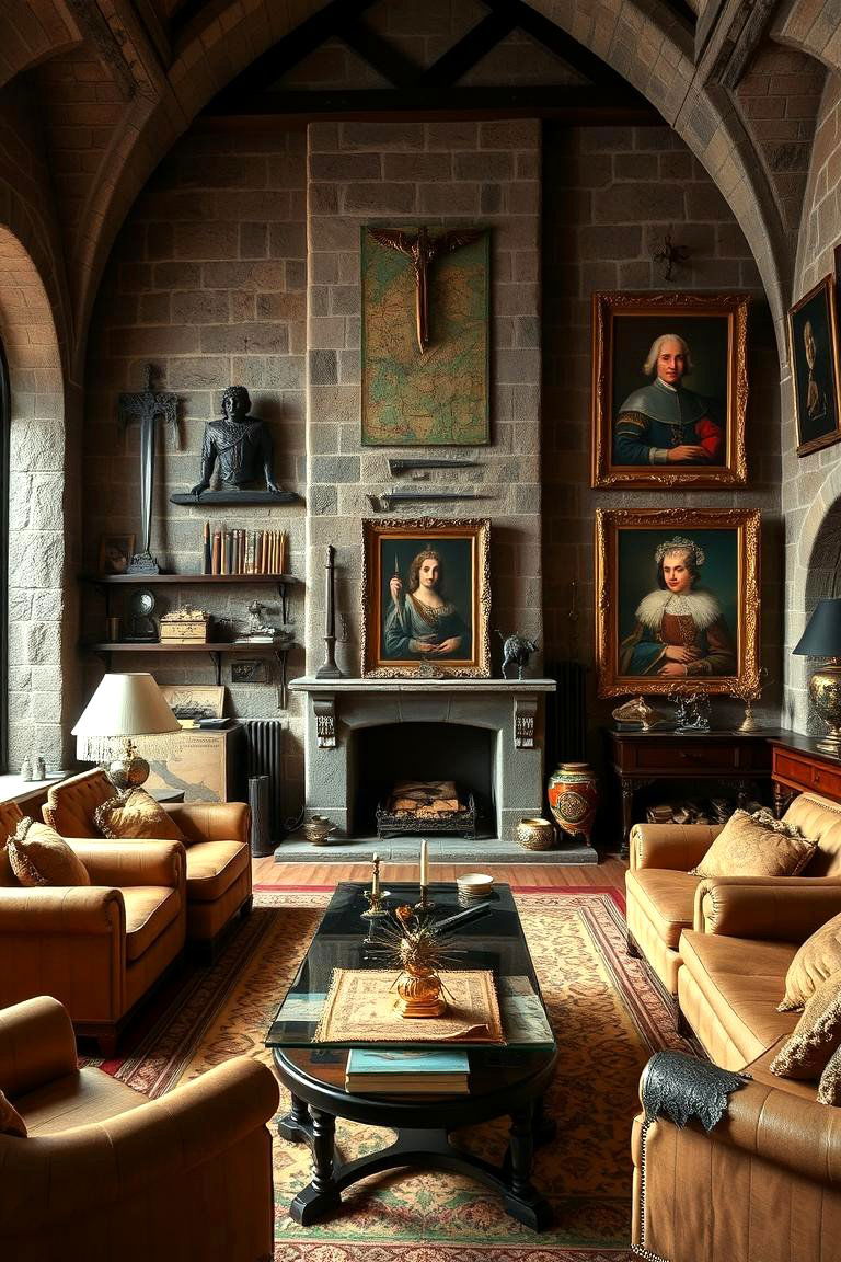 Timeless Medieval Artifacts - 24 Castle Living Room Ideas