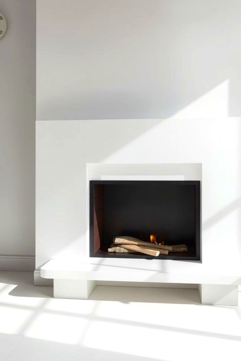 Timeless Minimalism - 24 Black and White Fireplace Ideas