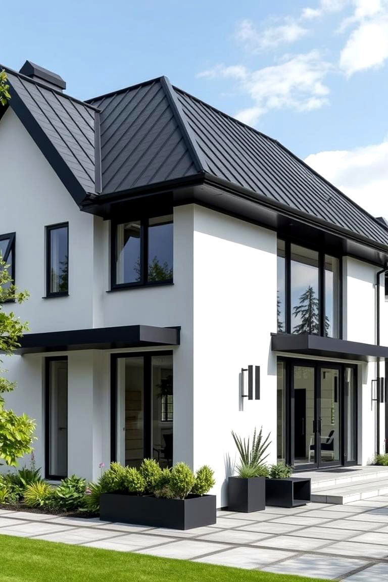 Timeless Modern Home with Bold Accents - 24 houses with black roofs