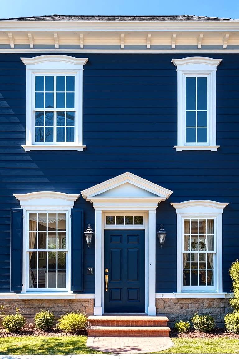 Timeless Navy Blue - 24 Blue Exterior House Colors
