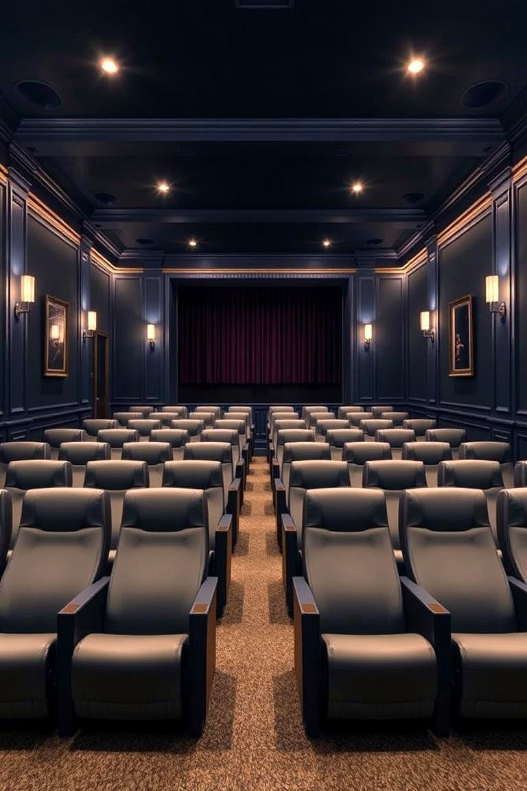 Timeless Navy Depth - 24 Home Theater Paint Colors