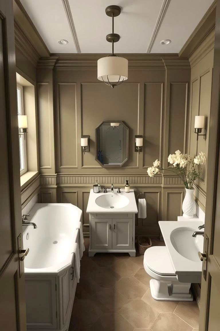 Timeless Olive Harmony - 24 Olive Green Bathroom Ideas