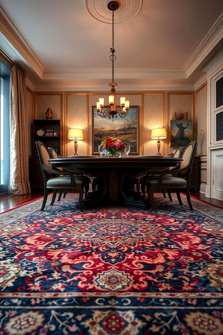 Timeless Oriental Dining Room Rugs - 24 Dining Room Rug Ideas