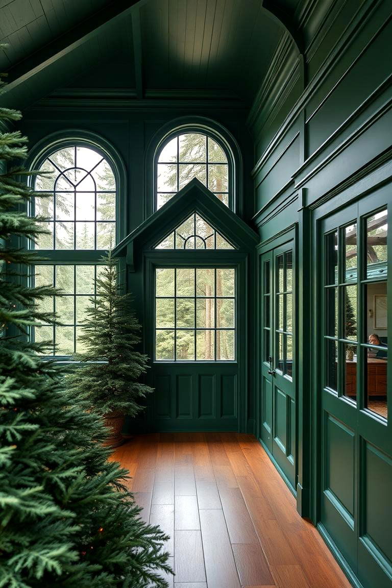 Timeless Pine - 24 Dark Green Exterior Paint Color Schemes