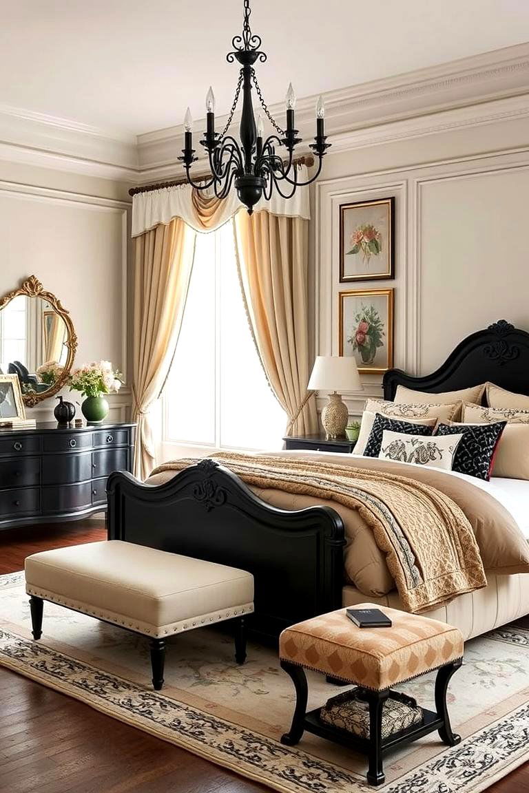 Timeless Sophistication - 24 Black and Beige Bedroom Design Ideas