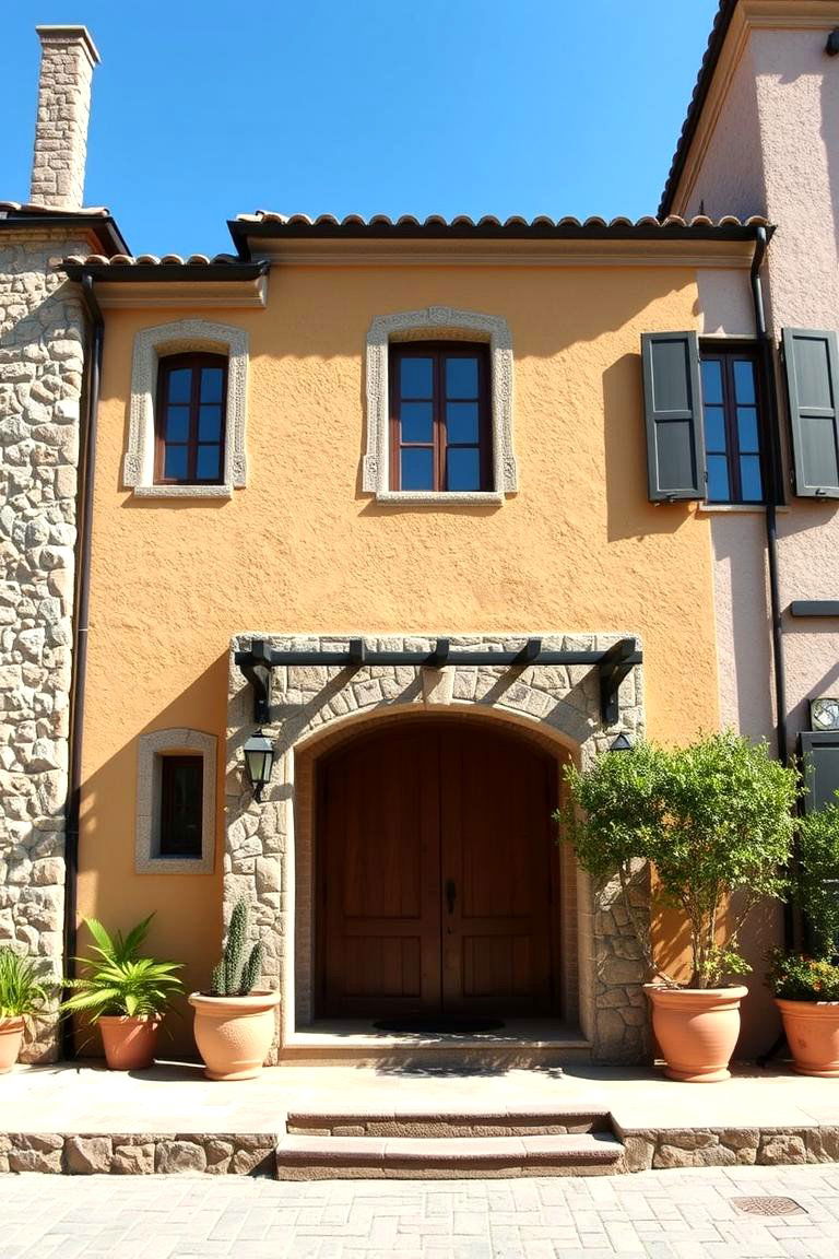 Timeless Stone Accented Facades - 24 Mediterranean House Exterior Ideas