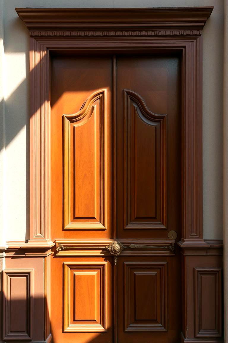 Timeless Style with Elegant Accents - 24 Brown Front Door Ideas