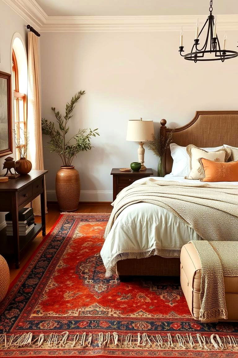 Timeless Terracotta Rugs - 24 Terracotta Bedroom Ideas