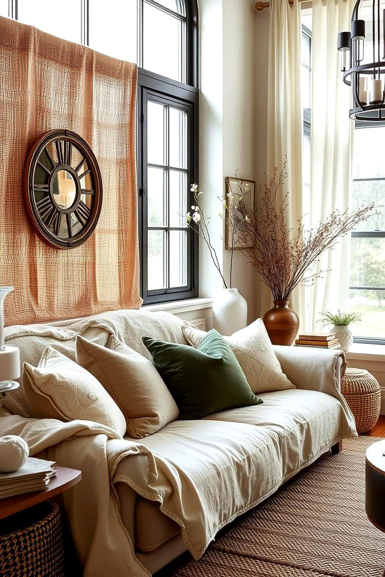 Timeless Textured Fabrics - 24 Pottery Barn Living Room Ideas
