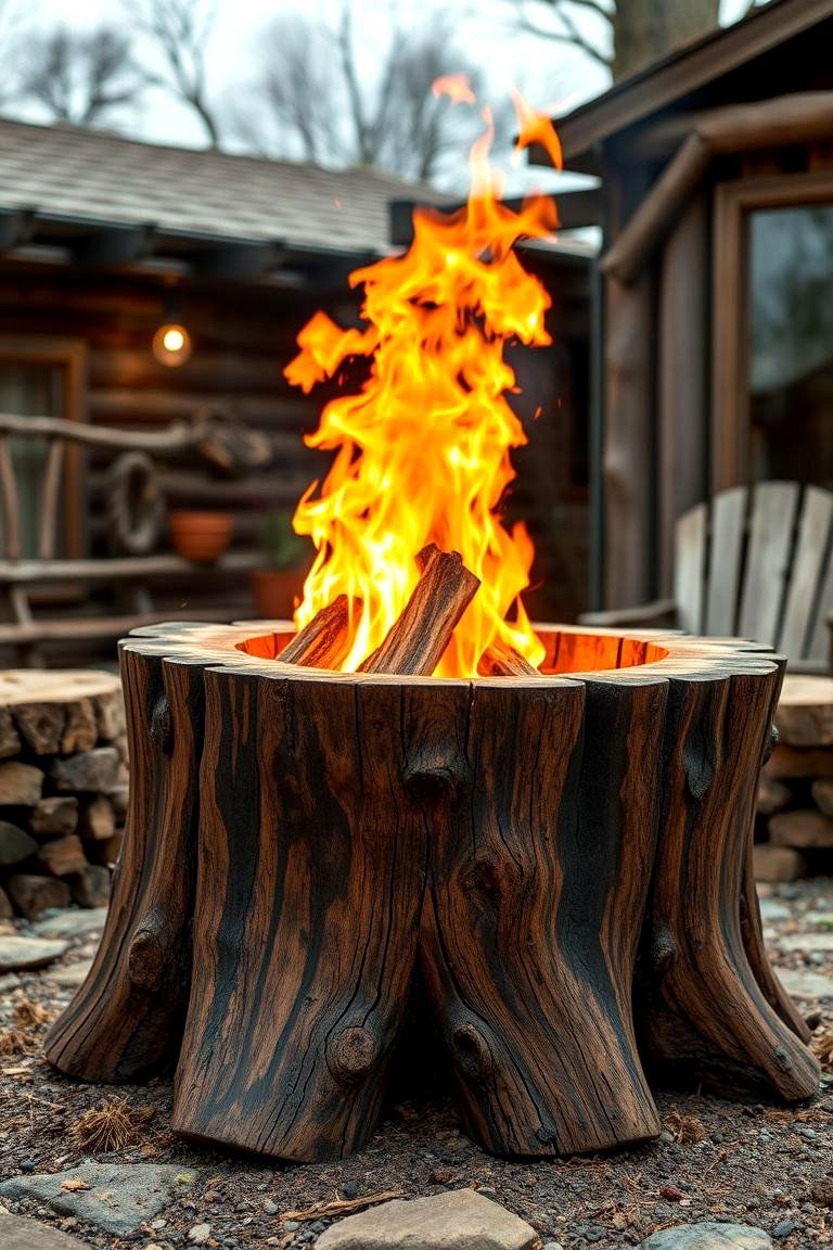 Timeless Tradition Fire Feature - 24 Tree Stump Fire Pit Ideas