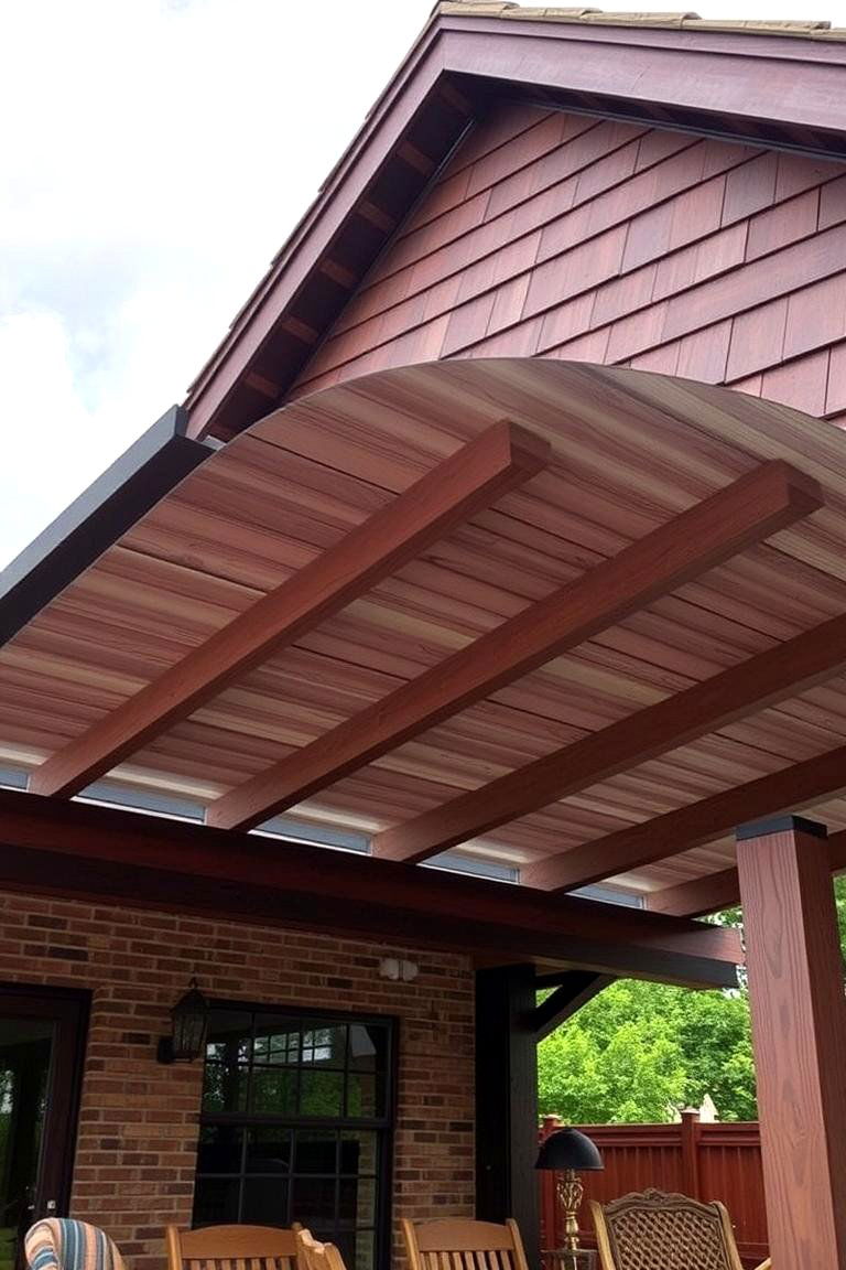 Timeless Traditional Cladding - 24 Gable Patio Roof Design Ideas