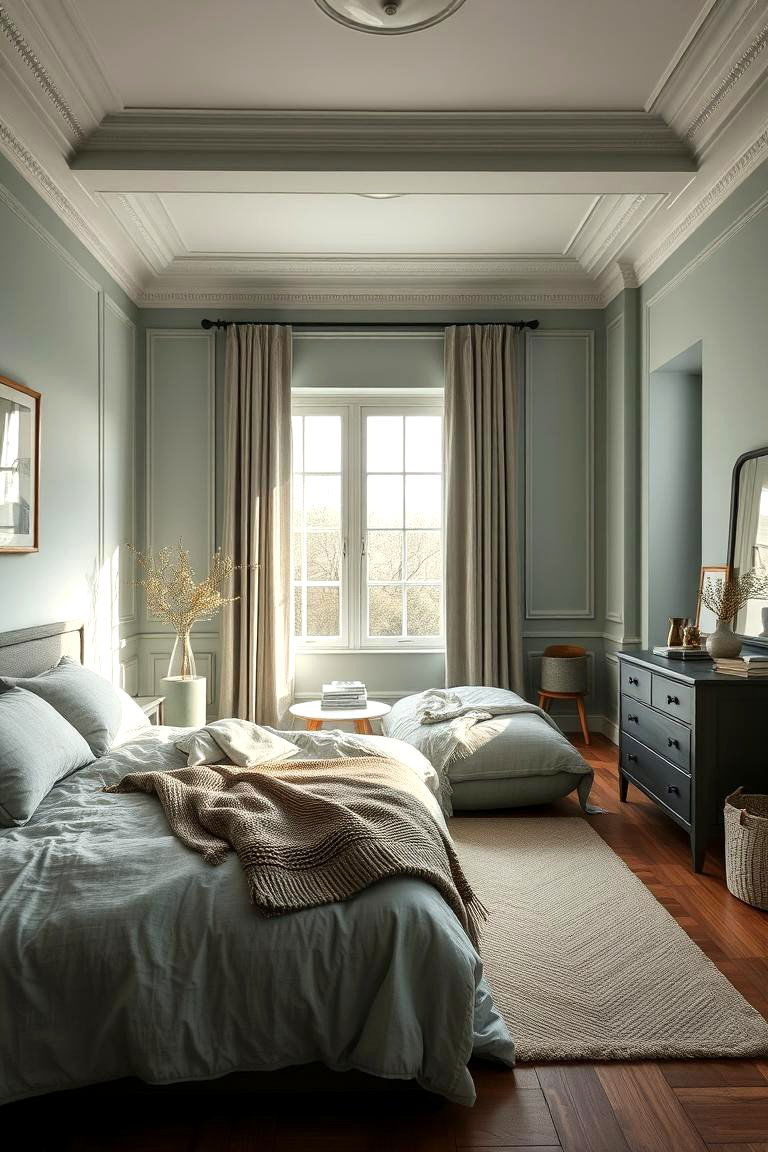 Timeless Tranquility - 24 Green and Grey Bedroom Ideas