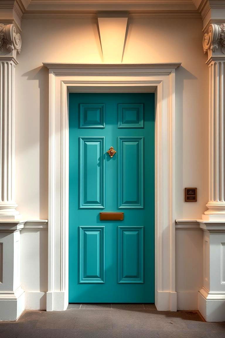Timeless Turquoise Elegance - 24 Turquoise Front Door Ideas
