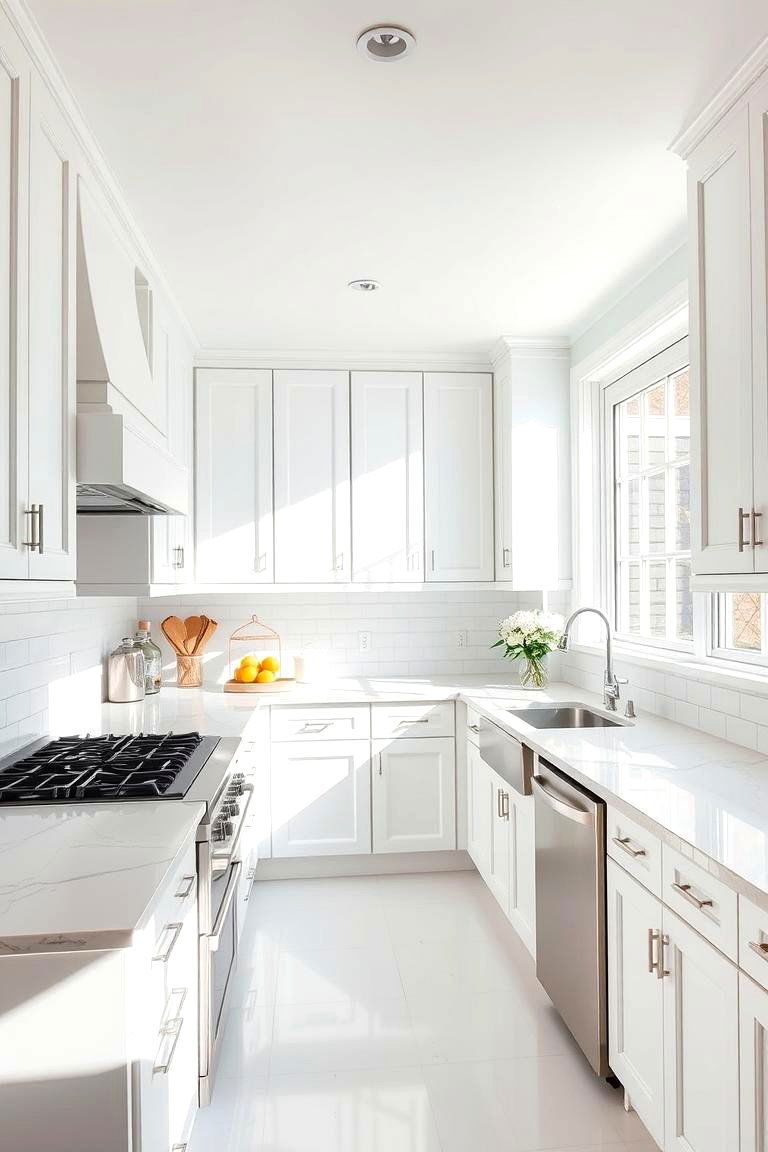Timeless White Kitchen - 24 Kitchen Color Ideas