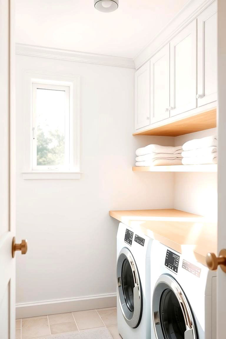 Timeless and Bright White - 24 Laundry Room Paint Ideas