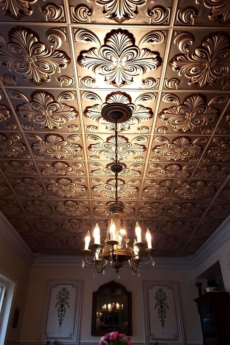 Tin Ceiling Tiles - 24 Accent Ceiling Ideas