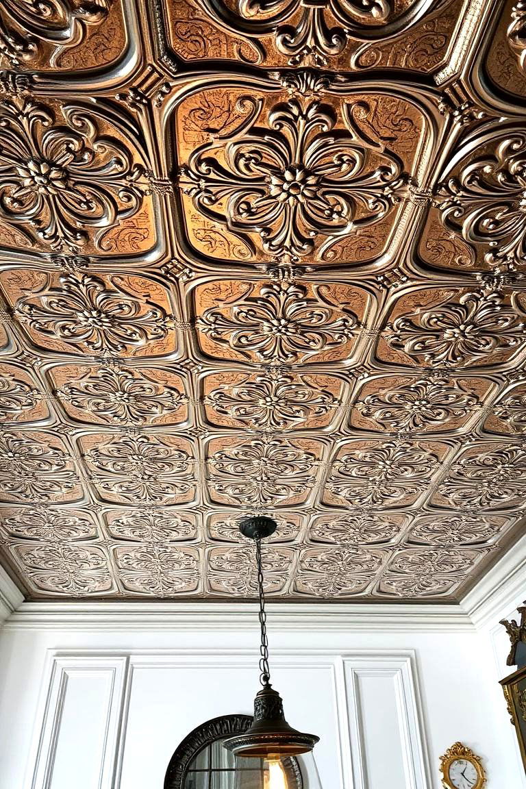 Tin Ceiling with Intricate Detailing - 24 Tin Ceiling