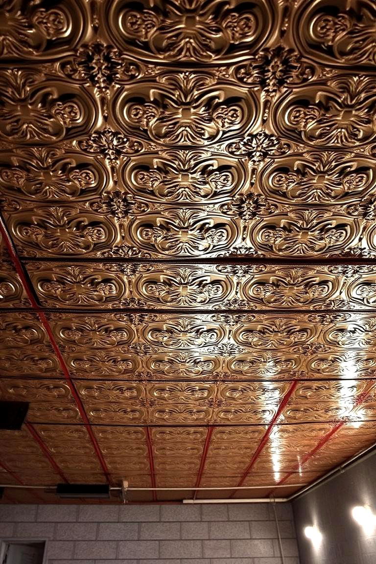 Tin Ceilings for Vintage Appeal - 24 Basement Ceiling Ideas