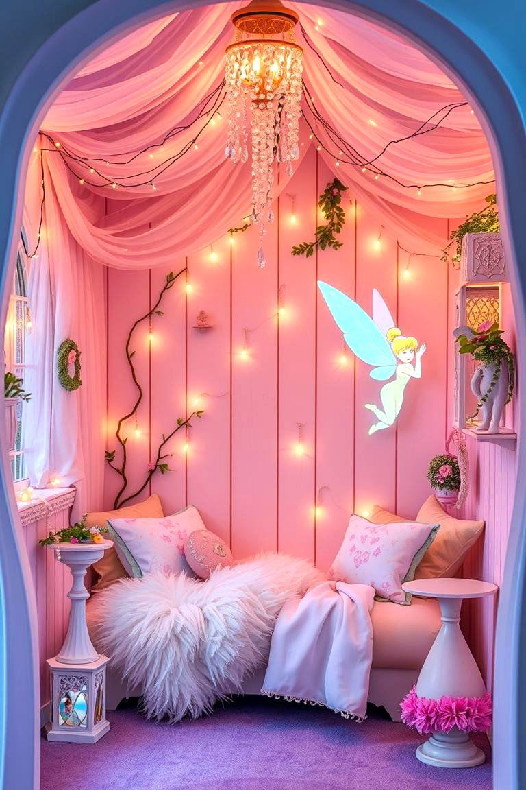 Tinker Bells Fairy Nook - 24 Disney Bedroom Ideas