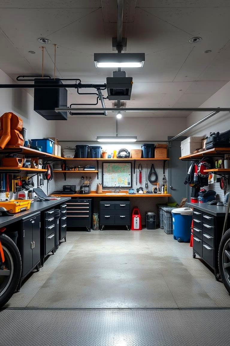To Enhance Workspace Visibility - 24 Garage Lighting Ideas