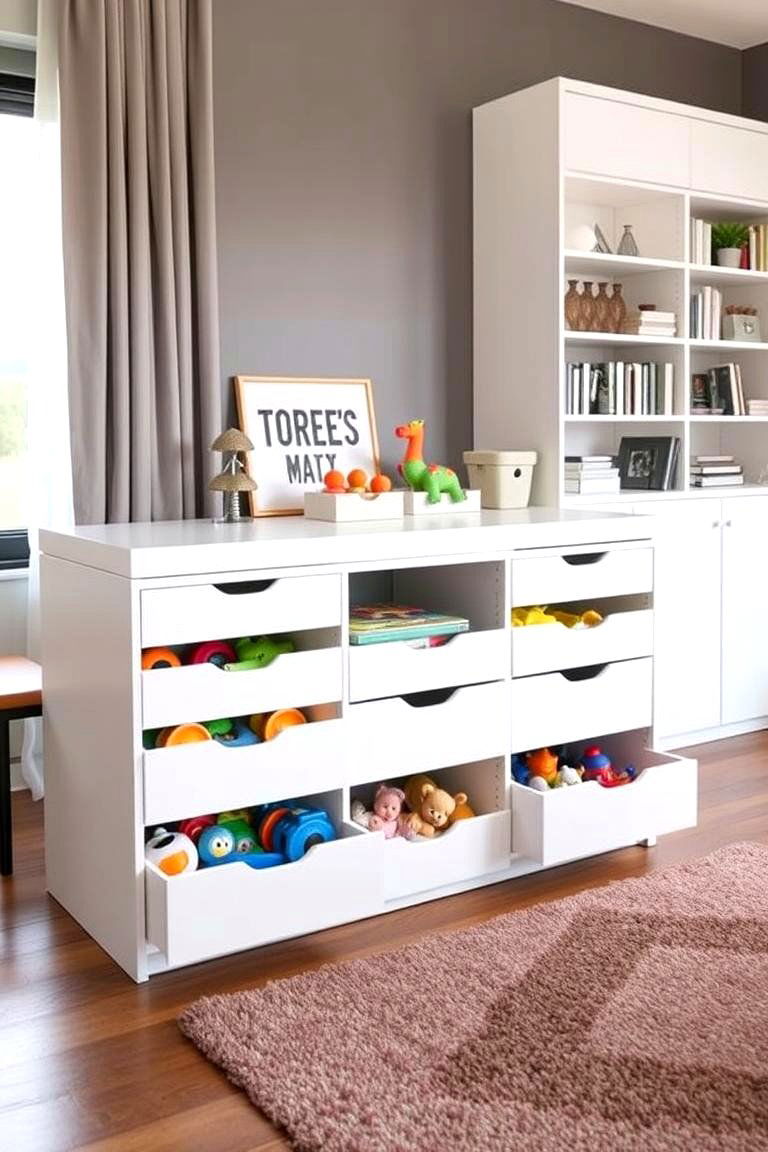Toy Storage Cabinets - 24 Living Room Toy Storage Ideas
