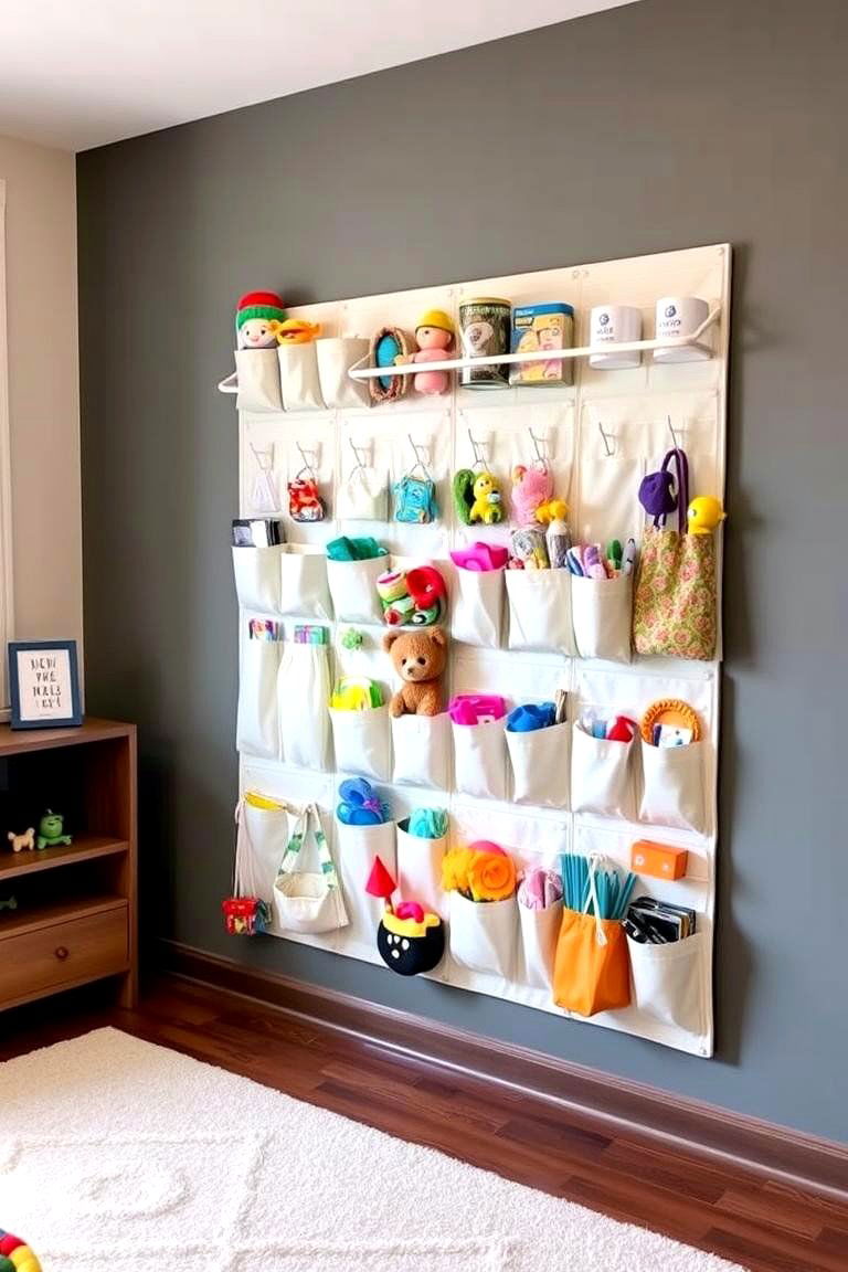 Toy Storage Wall Organizer - 24 Living Room Toy Storage Ideas