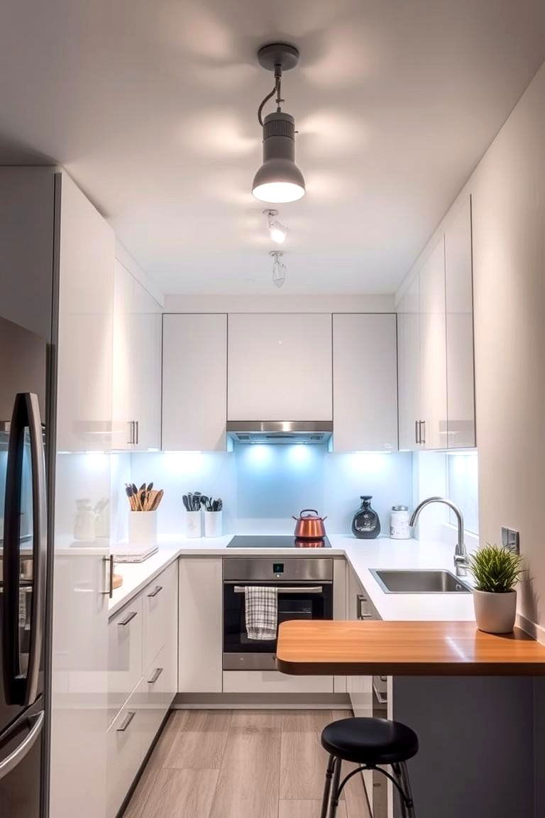 Track Lighting for Flexibility and Function - 24 Small Kitchen Lighting Ideas