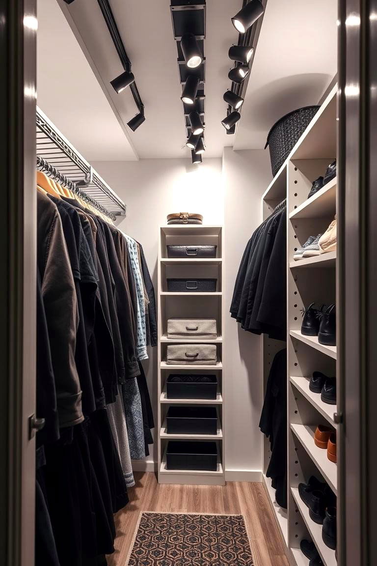 Track Lighting for Versatile Directional Illumination - 24 Closet Lighting Ideas