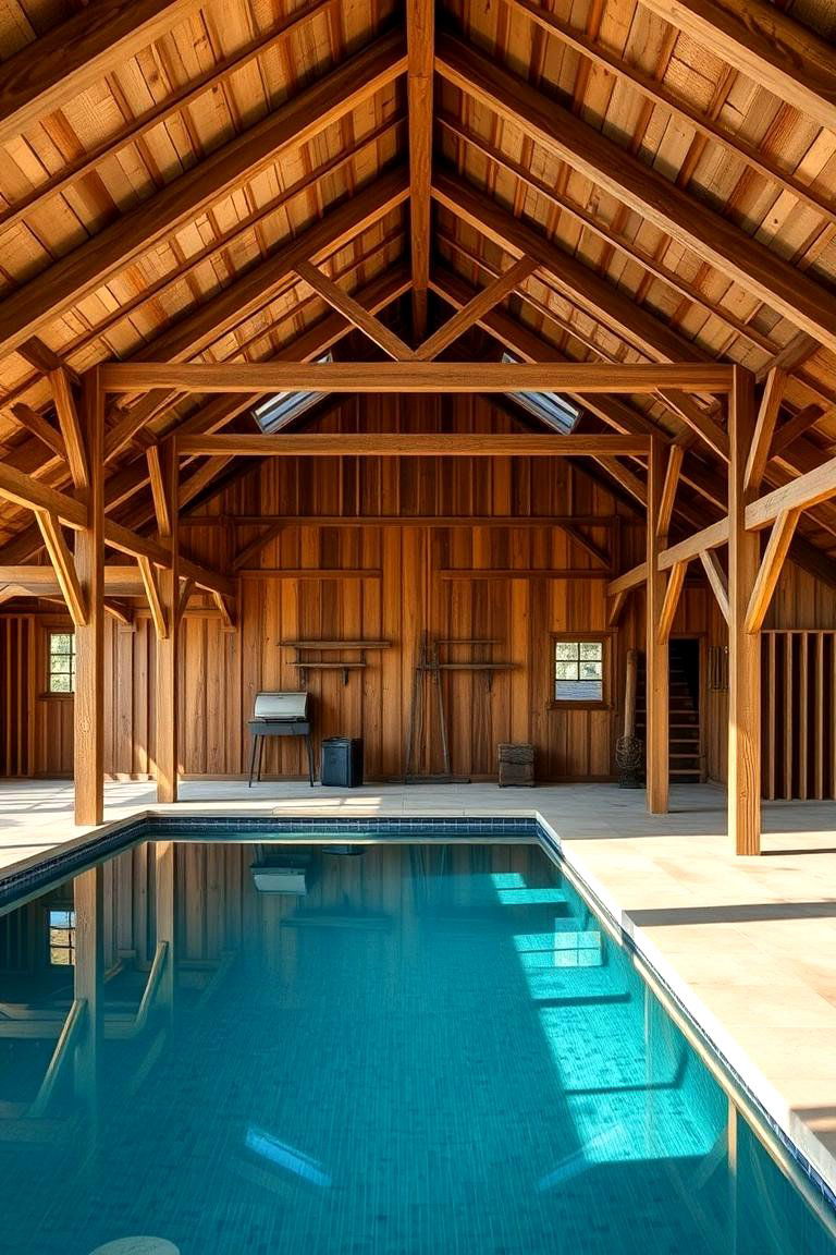Traditional Barn Style Pool House - 24 Rustic Pool House Ideas