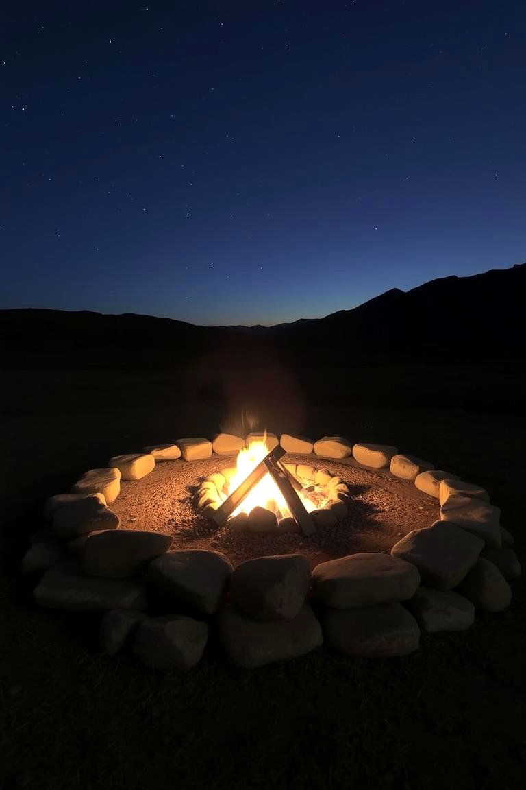 Traditional Campfire Rock Pit - 24 Rock Fire Pit Ideas