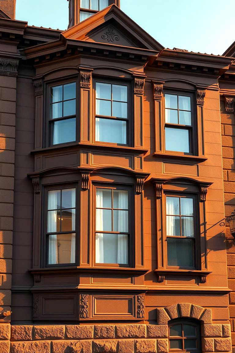 Traditional Chocolate Brown Facade - 24 Chocolate Brown House Exterior Design Ideas