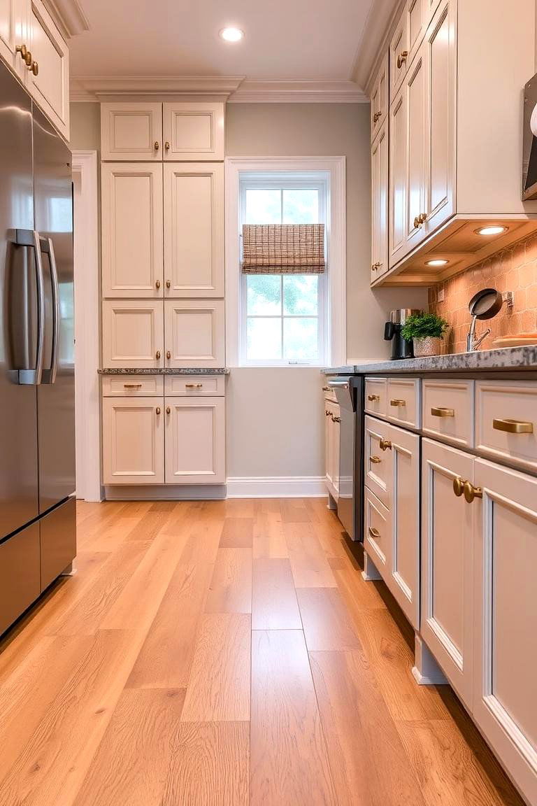 Traditional Comfort with Light Tones - 24 Light Wood Floor Kitchen Ideas