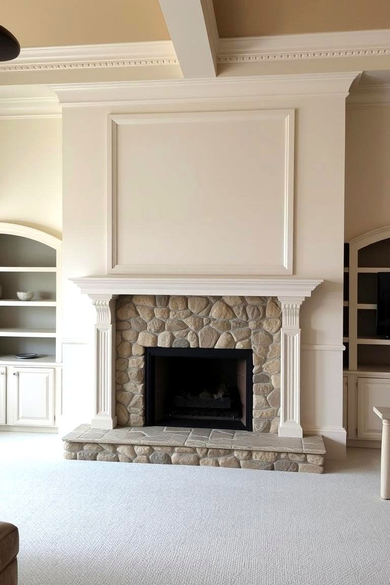 Traditional Elegance with Faux Stone - 24 Faux Stone Fireplace Ideas