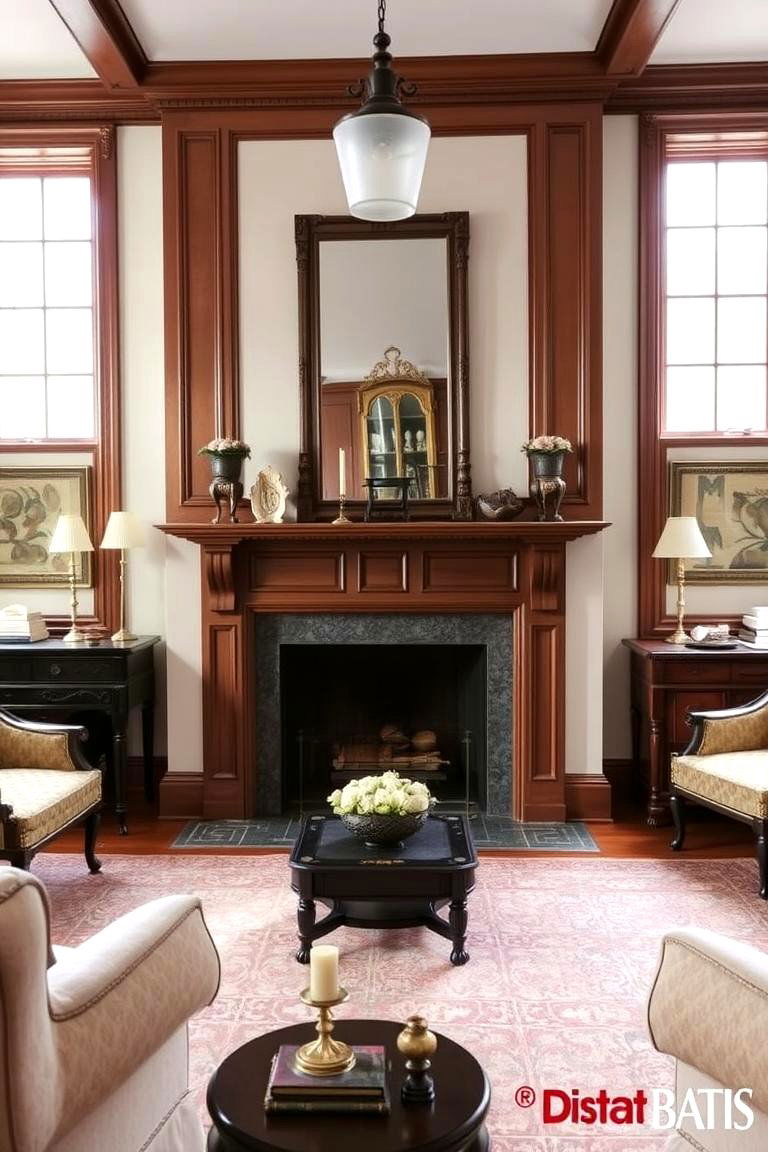 Traditional Fireplace Focal Point - 24 Colonial Living Room Ideas