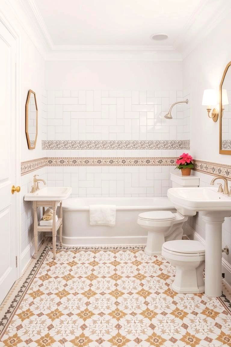 Traditional Floor Patterns - 24 Traditional Bathroom Ideas