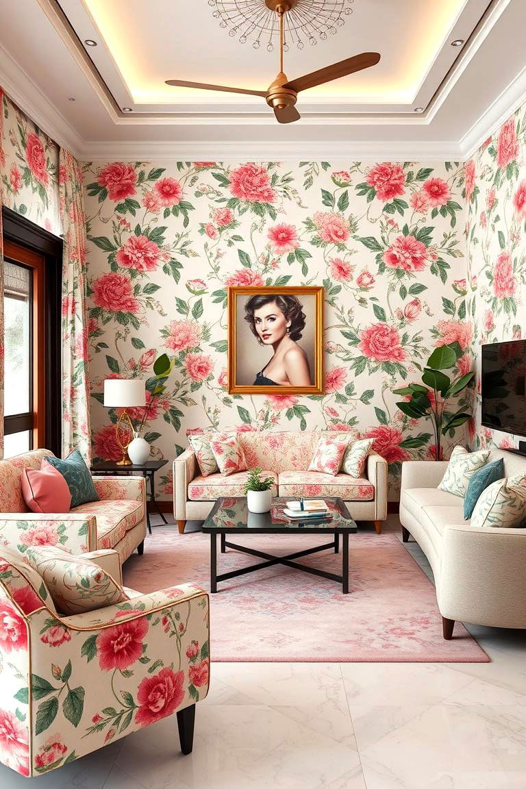 Traditional Floral Motifs - 24 Chinoiserie Living Room Ideas