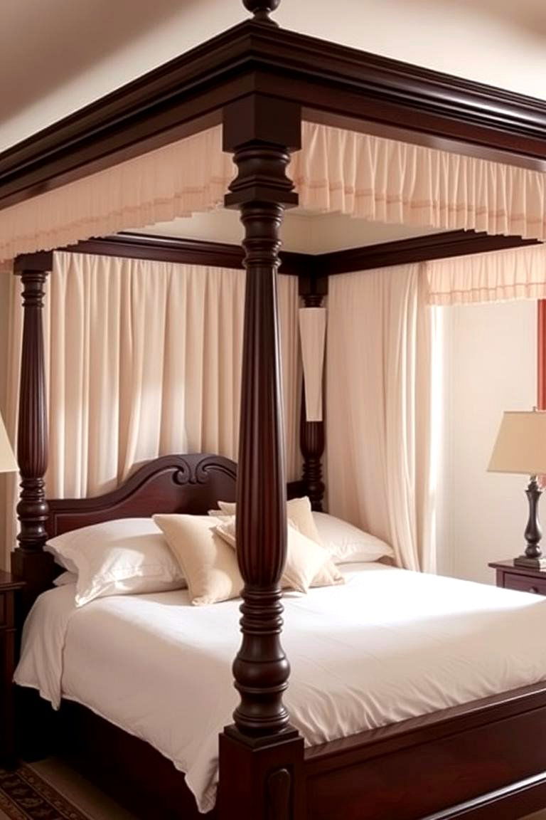 Traditional Four Poster Bed Nook - 24 Bed Nook Ideas