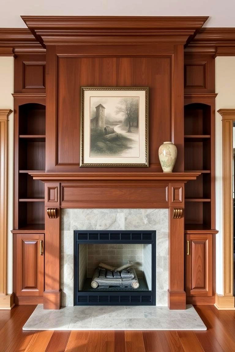 Traditional Mantel with Integrated Shelving - 24 Fireplace Built-in Ideas